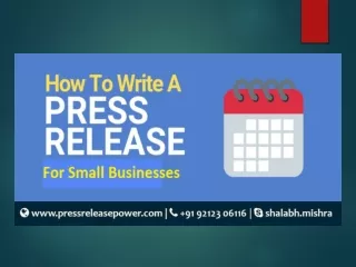 How do you do a successful press release for your online small business?