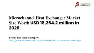 Microchannel Heat Exchanger Market Size, Growth Analysis & Forecast to 2026
