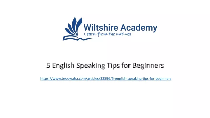 5 english speaking tips for beginners