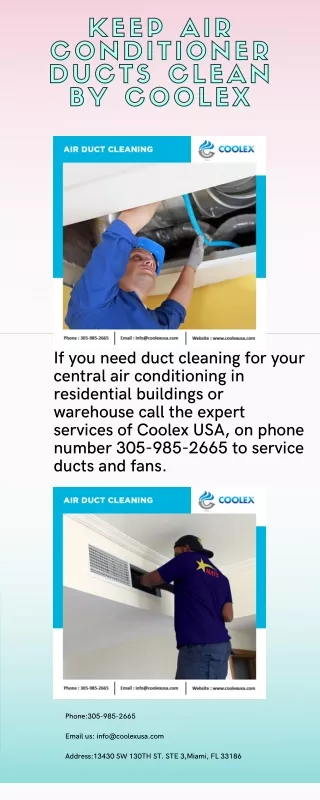 Keep air conditioner ducts clean by Coolex