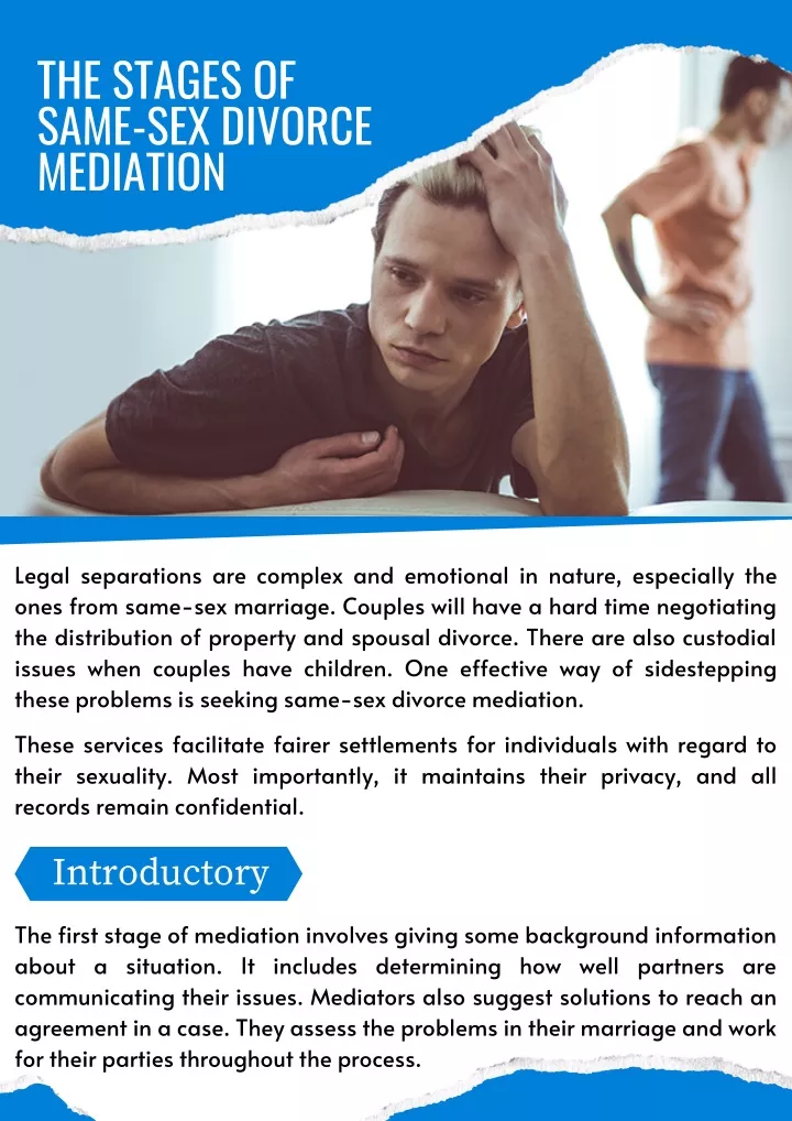 the stages of same sex divorce mediation