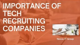 Importance of Tech Recruiting Companies