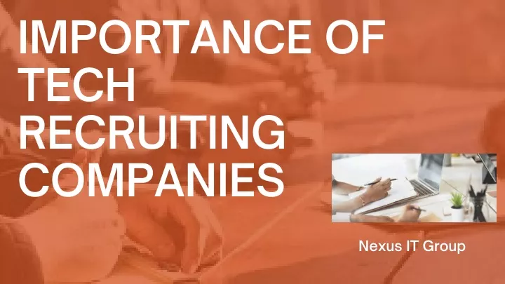 importance of tech recruiting companies