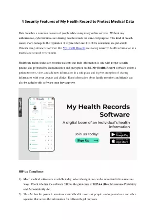 4 security features of my health record