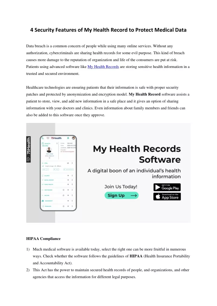 4 security features of my health record