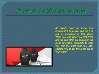 custom uniforms canada