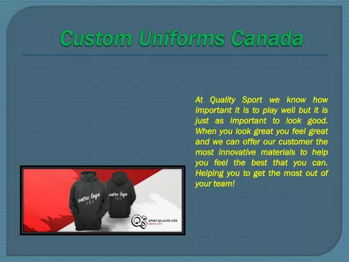 custom uniforms canada