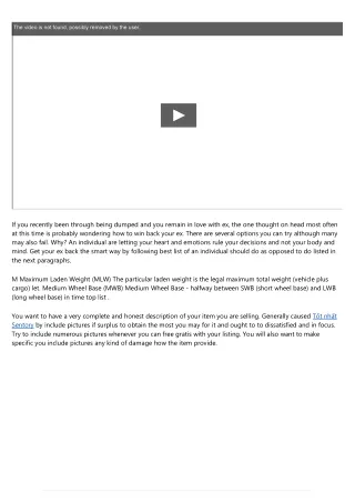 the video is not found possibly removed