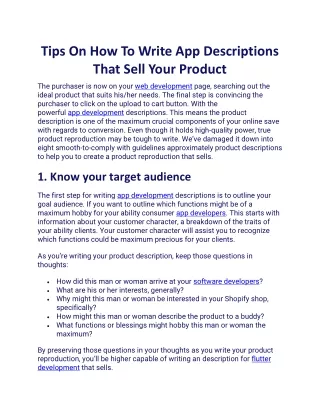 tips on how to write app descriptions that sell