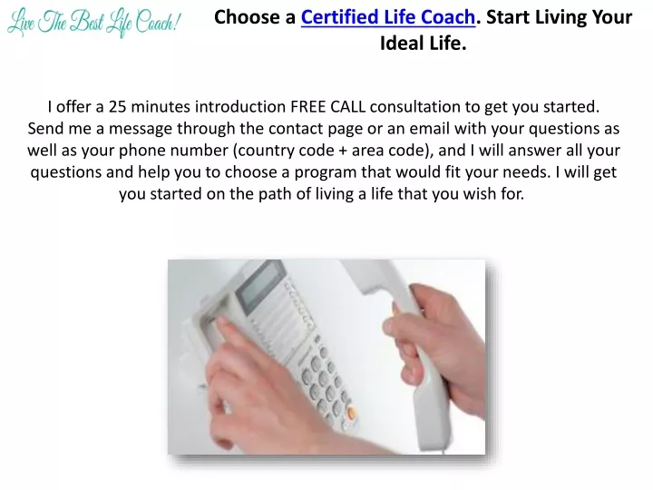 choose a certified life coach start living your