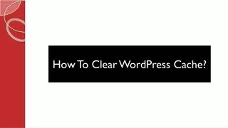 how to clear wordpress cache