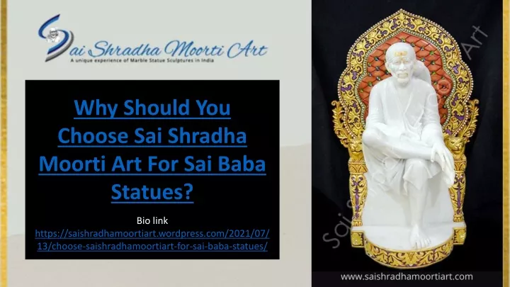 why should you choose sai shradha moorti