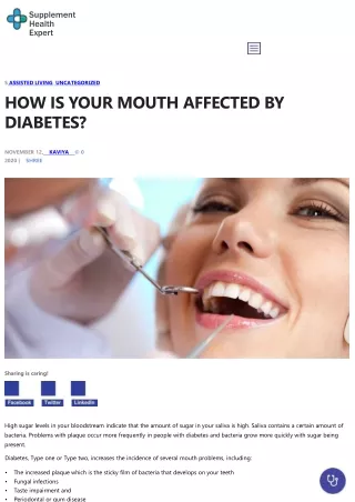 HOW IS YOUR MOUTH AFFECTED BY DIABETES?