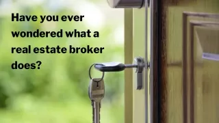 Noah George: What Is The Role Of A Real Estate Broker Explained