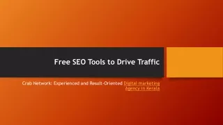 Free SEO Tools to Drive Traffic