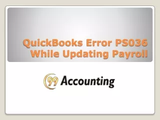 QuickBooks Error PS036 While Updating Payroll