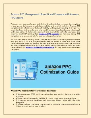 amazon ppc management boost brand presence with