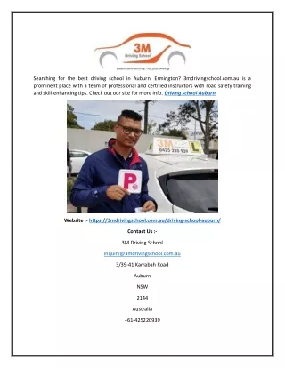 searching for the best driving school in auburn