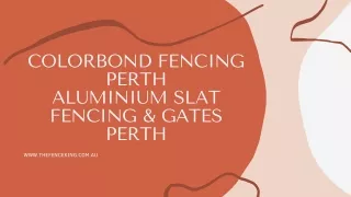 COLORBOND FENCING PERTH ALUMINIUM SLAT FENCING & GATES PERTH