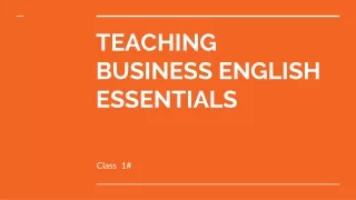 teaching business english essentials