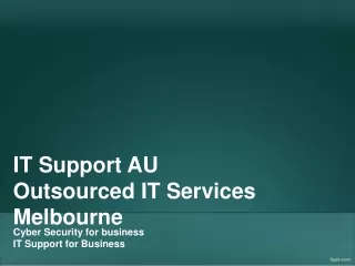 IT Support AU Managed IT Services Melbourne