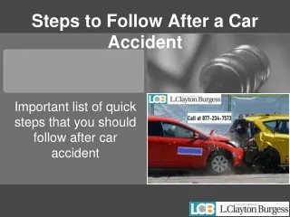 Steps to Follow After a Car Accident
