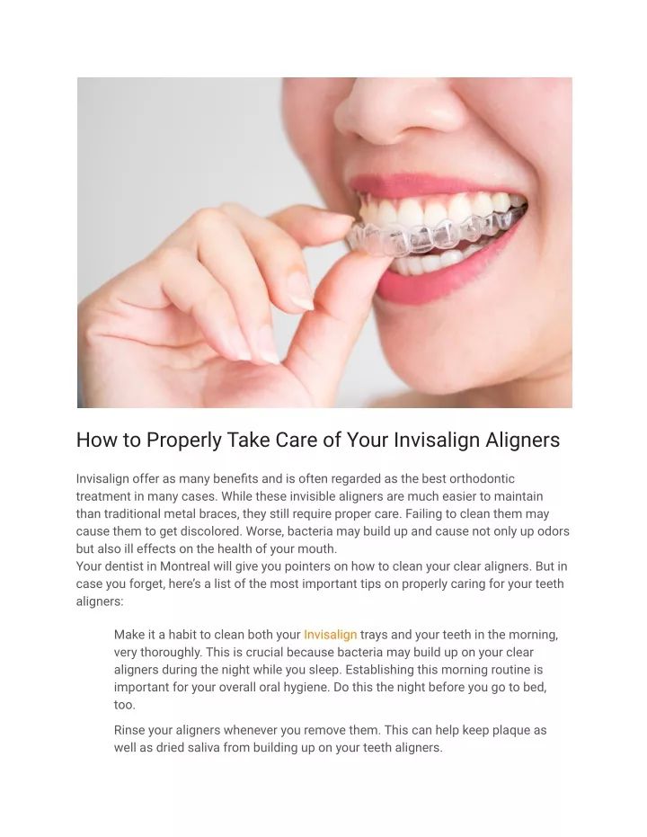 how to properly take care of your invisalign