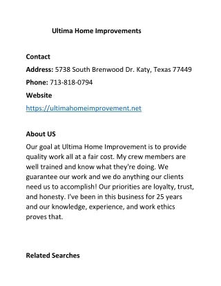 ultima home improvements