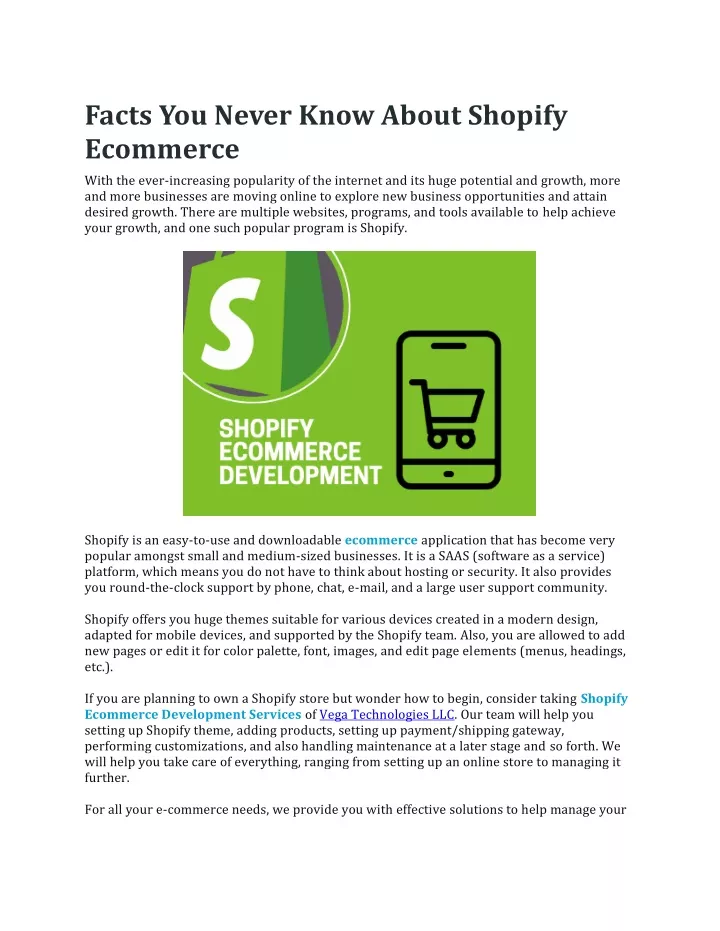 facts you never know about shopify ecommerce