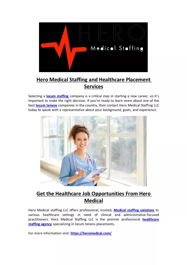 hero medical staffing and healthcare placement