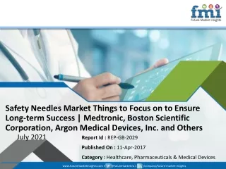 Safety Needles Market Things to Focus on to Ensure Long-term Success | Medtronic