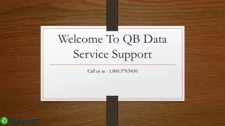 welcome to qb data service support