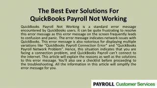 the best ever solutions for quickbooks payroll not working