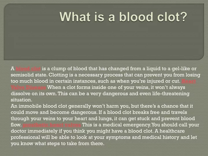 what is a blood clot