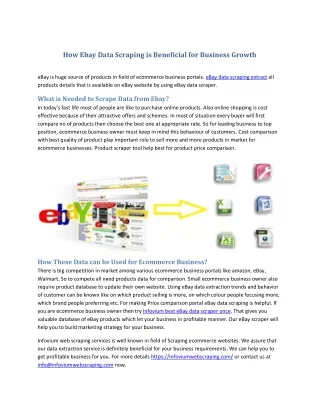 how ebay data scraping is beneficial for business