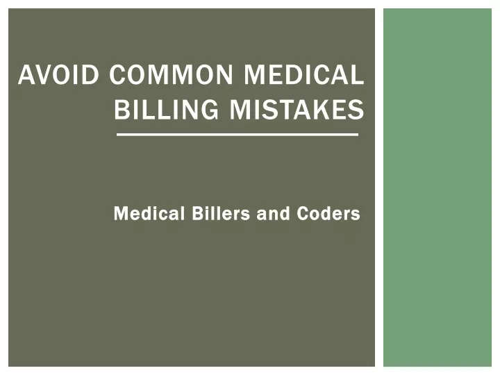 avoid common medical billing mistakes