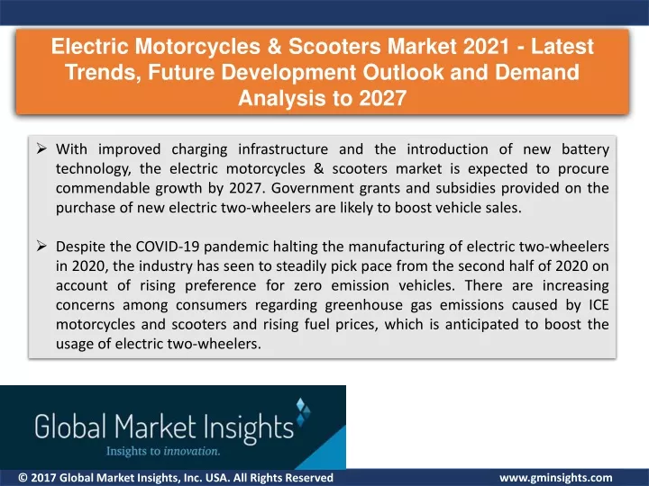 electric motorcycles scooters market 2021 latest