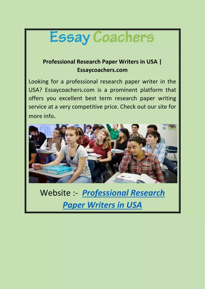 professional research paper writers