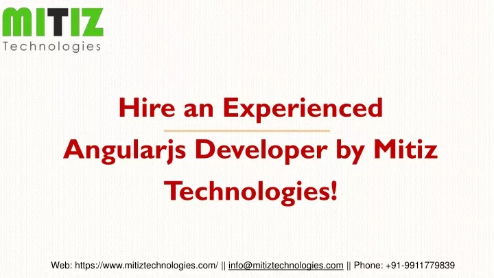 hire an experienced angularjs developer by mitiz