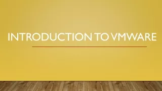 introduction to vmware