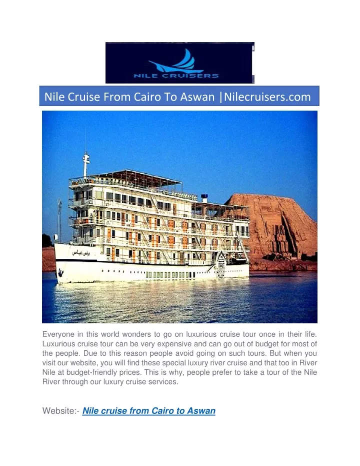 nile cruise from cairo to aswan nilecruisers com