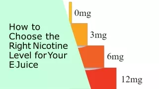 how to choose the right nicotine level for your