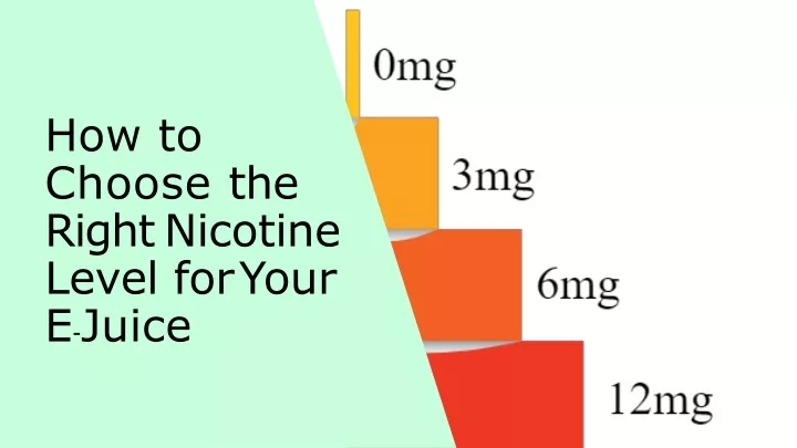 how to choose the right nicotine level for your