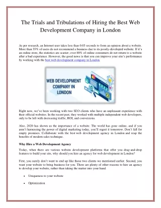 Best Web Development Company in London