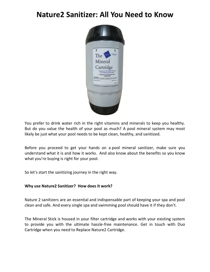 nature2 sanitizer all you need to know