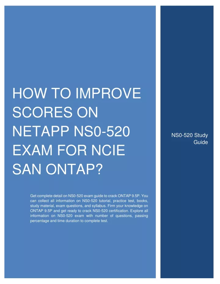 how to improve scores on netapp ns0 520 exam