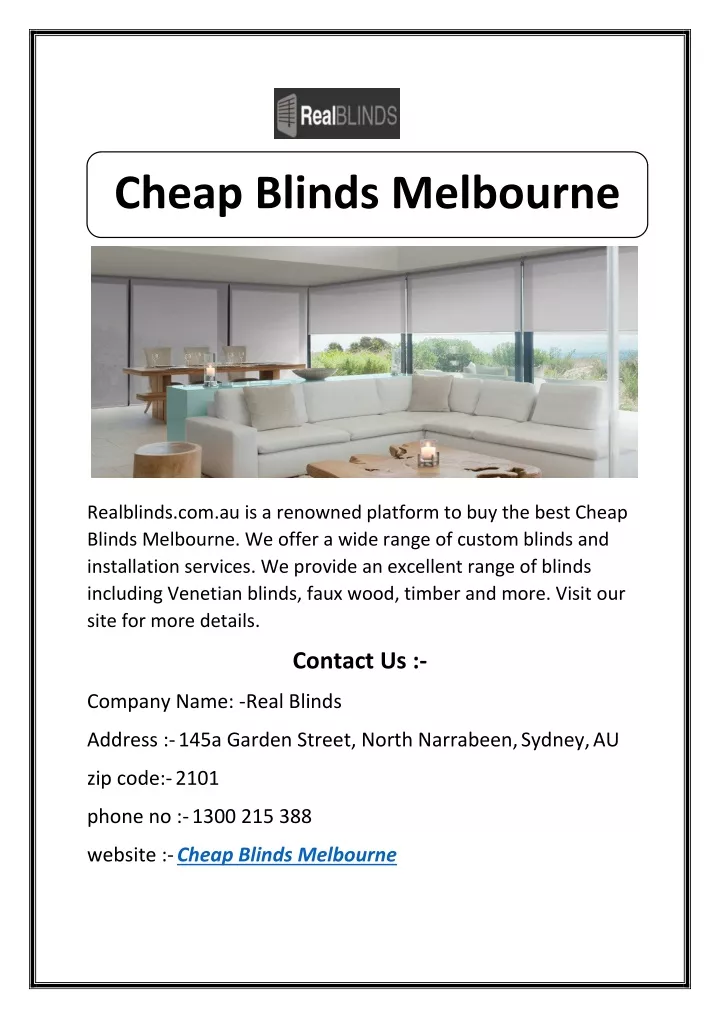 cheap blinds melbourne
