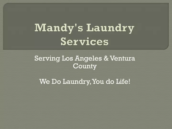 mandy s laundry services