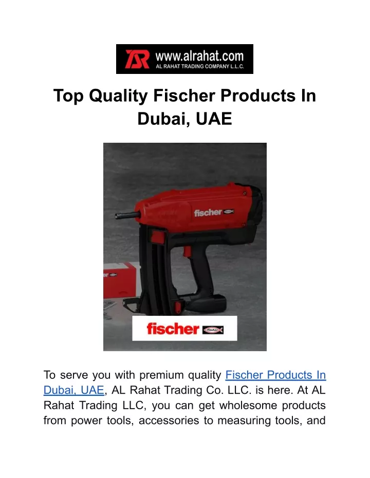 top quality fischer products in dubai uae