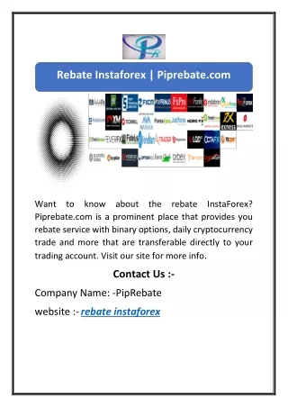 rebate instaforex piprebate com